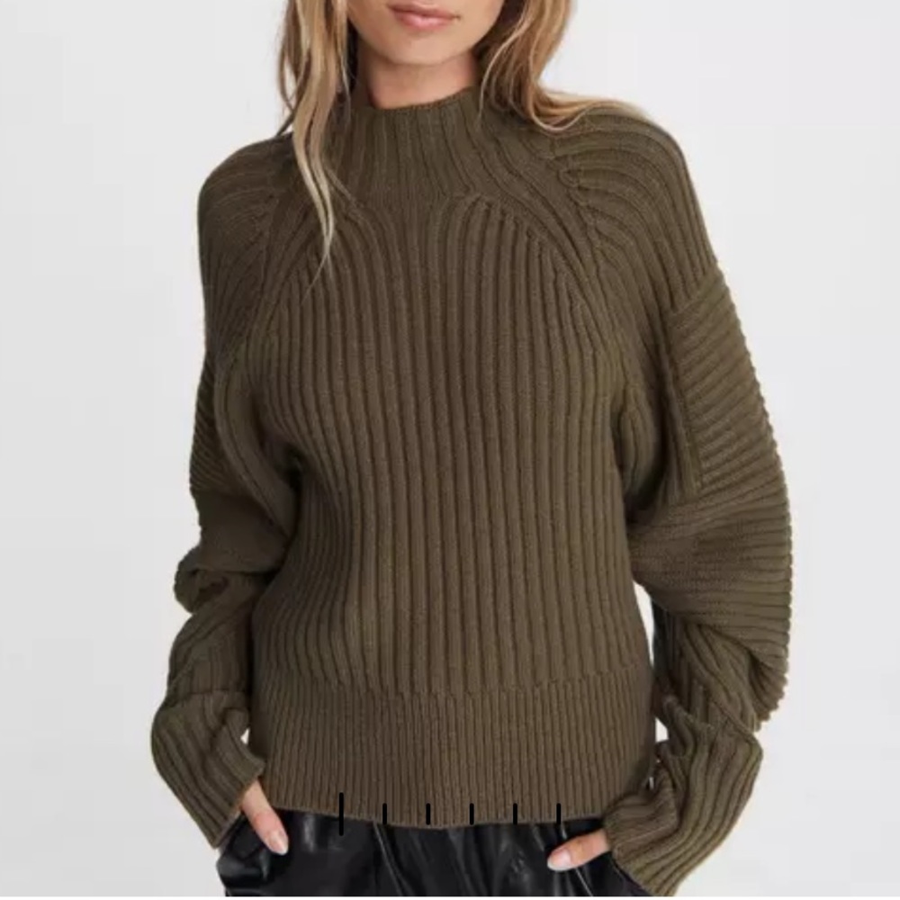 Rag & Bone Oaks Wool Mock Neck Sweater